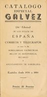 Bibliografía. 1950 CATALOGO ESPECIAL GALVEZ DE LOS SELLOS DE ESPAÑA CORREOS Y TELEGRAFOS ASI COMO LOS DE SOBRECARGAS PAT - Autres & Non Classés