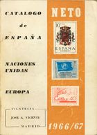 Bibliografía. 1966 CATALOGO DE ESPAÑA, NACIONES UNIDAS Y EUROPA 1966-1967. Jose A. Vicenti. Ediciones Neto. Madrid, 1966 - Autres & Non Classés