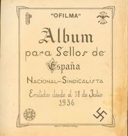 Bibliografía. (1940ca) ALBUM PARA SELLOS DE LA ESPAÑA NACIONAL SINDICALISTA, De La Casa OFILMA (sin Sellos). Buen Estado - Andere & Zonder Classificatie