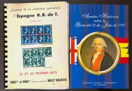 Bibliografía. (1990ca) Interesante Conjunto De Libros, Catálogos De Consulta, Catálogos De Subastas, Folletos Y Fotocopi - Autres & Non Classés