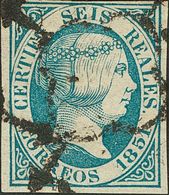 1º Y 2º Centenario. º 10 1851 6 Reales Azul. MAGNIFICO. Cert. BASCHWITZ. 2018 1475 - Autres & Non Classés