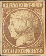 1º Y 2º Centenario. * 13 1852 12 Cuartos Lila (inapreciable Reparación, Sólo Visible Con La Lámpara Ultravioleta). Excel - Autres & Non Classés