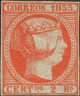 1º Y 2º Centenario. (*) 19 1853 2 Reales Bermellón. Color Muy Intenso Y Márgenes Correctos. MAGNIFICO. Cert. CEM. 2018 1 - Andere & Zonder Classificatie