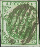 1º Y 2º Centenario. º 32A 1854 2 Cuartos Verde (papel Azulado). MAGNIFICO Y MUY RARO EN ESTA EXCEPCIONAL CALIDAD. Cert.  - Altri & Non Classificati