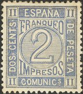 1º Y 2º Centenario. * 116 1872 2 Cts Gris. Excepcional Centraje Y Color Intenso. MAGNIFICO. - Autres & Non Classés