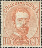 1º Y 2º Centenario. * 125 1872 40 Cts Castaño. Excepcional Color Y Centraje. PIEZA DE LUJO. 2018 100 - Other & Unclassified