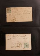 1º Y 2º Centenario. Sobre 133(26) 1873 Precioso Conjunto De Veintiseis Cartas Del 10 Cts Verde De 1873 "emisión Del Rami - Other & Unclassified