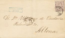 1º Y 2º Centenario. Sobre 136 1873 (23 De Noviembre). 40 Cts Castaño. BILBAO A ALTONA (ALEMANIA). Matasello BILBAO / (20 - Other & Unclassified