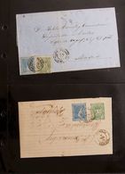 1º Y 2º Centenario. Sobre 164(13) 1875 Precioso Conjunto De Trece Cartas Del 10 Cts Azul De 1875 De Alfonso XII Inutiliz - Autres & Non Classés