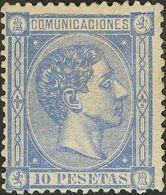 1º Y 2º Centenario. * 171 1875 10 Pts Ultramar. MAGNIFICO. Cert. CEM. 2018 2295 - Other & Unclassified