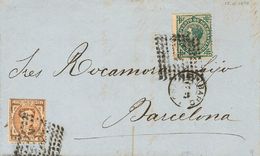 1º Y 2º Centenario. Sobre 174, 183 1878 5 Cts Sepia Y 5 Cts Verde. CETTE (FRANCIA) A BARCELONA, Depositada En El Correo  - Sonstige & Ohne Zuordnung