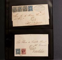 1º Y 2º Centenario. Sobre 175(43) 1876 Precioso Conjunto De Cuarenta Y Tres Cartas Del 10 Cts Azul De 1876 De Alfonso XI - Andere & Zonder Classificatie