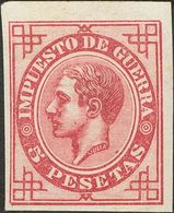 1º Y 2º Centenario. * 187s 1876 5 Pts Rosa (pequeñas Claridades). SIN DENTAR. MAGNIFICO. 2018 995 - Autres & Non Classés