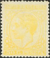 1º Y 2º Centenario. (*) 189 1877 50 Cts Amarillo. Excelente Color Y Centraje. MAGNIFICO. Cert. GRAUS. 2018 995 - Autres & Non Classés