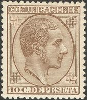 1º Y 2º Centenario. * 192 1878 10 Cts Castaño. Excelente Color Y Centraje. PIEZA DE LUJO. Cert. GRAUS. - Sonstige & Ohne Zuordnung