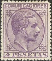 1º Y 2º Centenario. * 198 1878 4 Pts Violeta (dentado Retocado). MAGNIFICO. 2018 305 - Autres & Non Classés