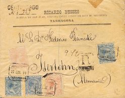 1º Y 2º Centenario. Sobre 215, 217(2), 221(2) 1891 5 Cts Azul, 10 Cts Castaño Amarillo, Dos Sellos (uno Con Defecto Sin  - Other & Unclassified