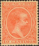 1º Y 2º Centenario. * 218 1889 10 Cts Bermellón. Excelente Centraje Y Color Intenso. PIEZA DE LUJO. Cert. GRAUS. - Sonstige & Ohne Zuordnung