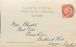 1º Y 2º Centenario. Sobre 243(3) 1906 Conjunto De Tres Tarjetas Postales Dirigidas A INGLATERRA, Dos De Ellas Con Matase - Other & Unclassified