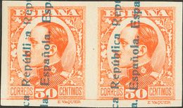 1º Y 2º Centenario. * 601s(2) 1931 50 Cts Naranja, Pareja. SIN DENTAR. MAGNIFICA. 2018 112 - Andere & Zonder Classificatie