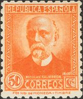 1º Y 2º Centenario. ** NE34 1938 50 Cts Naranja Rojo. NO EMITIDO. A EXAMINAR. 2018 375 - Sonstige & Ohne Zuordnung