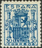 1º Y 2º Centenario. * 801 1936 30 Cts Azul. Excepcional Centraje. MAGNIFICO. 2018 915 - Sonstige & Ohne Zuordnung