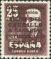 1º Y 2º Centenario. ** 1090 1951 CAUDILLO A CANARIAS CON NUMERO (centraje Excepcional). MAGNIFICO. Cert. CEM. 2018 1060 - Other & Unclassified