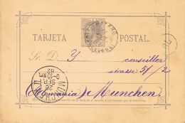 Entero Postal. Sobre EP11 1882 10 Cts Violeta Gris Sobre Tarjeta Entero Postal De MATARO A MUNICH (ALEMANIA), Remitida P - Andere & Zonder Classificatie