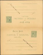 Entero Postal. (*) EP26M 1890 5 Cts + 5 Cts Verde Sobre Tarjeta Entero Postal De Ida Y Vuelta (parcialmente Abierta Por  - Sonstige & Ohne Zuordnung