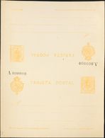 Entero Postal. (*) EPNE3 1910 10 Cts + 15 Cts Amarillo Sobre Tarjeta Entero Postal, De Ida Y Vuelta (Nº000,000). NO EMIT - Andere & Zonder Classificatie