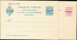 Entero Postal. (*) EP61/62 1931 15 Cts Violeta Y 25 Cts Azul Sobre Tarjetas Entero Postales, Sobrecargadas "República".  - Other & Unclassified