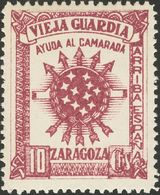 Guerra Civil. Locales. * 1939 10 Cts Violeta. VIEJA GUARDIA / ZARAGOZA. MAGNIFICO. (Allepuz 41) - Other & Unclassified