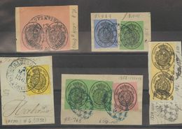 Cuba. Fragmento (1858ca) Interesante Conjunto De Sellos De Correo Oficial Sobre Fragmentos, Uno De ½ Onza Inutilizado Co - Kuba (1874-1898)