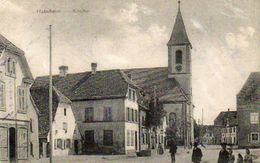 CPA - HABSHEIM (68) - Aspect Du Quartier De L'Eglise Au Début Du Siècle - Habsheim
