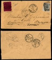 0182 REGNO - 1870 - Torino 10 Ottobre + Roma 12 Ottobre - Affrancatura Mista Da Rispedizione - 20 Cent (26) + 20 Cent (2 - Otros & Sin Clasificación