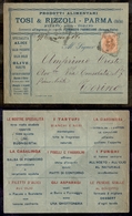 0194 REGNO - 20 Cent Umberto (61) - Busta Pubblicitaria Da Parma A Torino Del 5.9.96 - Autres & Non Classés