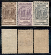 0234 REGNO - 1923 - Camice Nere (147/149) - Serie Completa - Gomma Integra (300) - Autres & Non Classés