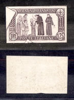 0262 REGNO - 1931 - Saggio Del 1,25 Lire S.Antonio (297) Su Carta Patinata - Sovrapposizione In Alto E In Basso Di Due R - Autres & Non Classés