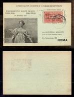 0280 REGNO - Esperimento Postale Torino Roma 20.5.17 - 25 Cent P.Aerea (1) - Cartolina Ufficiale Del Volo - Autres & Non Classés