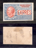 0287 REGNO - 1922 - Prova Di Conio Del 1,20 Lire Espresso Non Emesso (P8) Su Cartoncino - Molto Raro - Cert. AG - Autres & Non Classés