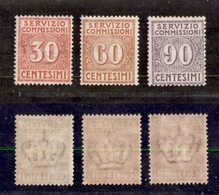 0295 REGNO - 1913 - Servizio Commissioni (1/3) - Serie Completa - Centratura Da Buona A Ottima - Gomma Integra (550++) - Sonstige & Ohne Zuordnung