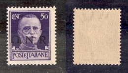 0346 REPUBBLICA SOCIALE - 1943 - GNR Brescia - 50 Cent (477/Ia Varietà P) Con Soprastampa Obliqua Senza Punto Dopo R - G - Other & Unclassified