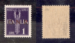 0369 REPUBBLICA SOCIALE - 1944 - GNR Verona - 1 Lira (121A - Aerea) Con Soprastampa Rossa - Gomma Integra - Raybaudi (60 - Otros & Sin Clasificación