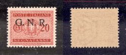 0373 REPUBBLICA SOCIALE - 1944 - GNR Verona - 20 Cent (49 - Segnatasse) - Punto Piccolo Dopo N - Gomma Integra - Non Cat - Autres & Non Classés