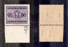0380 REPUBBLICA SOCIALE - 1944 - GNR Verona - 50 Cent (52 - Segnatasse) Bordo Foglio Con Numero Di Tavola - N Punto Gros - Other & Unclassified