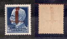 0417 REPUBBLICA SOCIALE - 1944 - 1,25 Lire (495F) Con Soprastampa Rosso Bruna - Gomma Integra (900) - Other & Unclassified