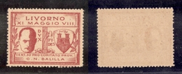 0445 EMISSIONI LOCALI - LIVORNO - 1930 - 30 Cent Mussolini (1) - Gomma Integra (400) - Autres & Non Classés