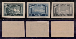 0488 EMISSIONI LOCALI - CORPO POLACCO - 1946 - Carta Grigia (1A/3A) - 3 Valori Non Dentellati - Gomma Integra (550) - Other & Unclassified