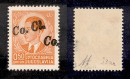 0501 OCCUPAZIONI - LUBIANA - 1939/1940 - 0,50 Para (2B) Con Doppia Soprastampa A Mano Una Obliqua E Una A Cavallo Co.Ci. - Otros & Sin Clasificación