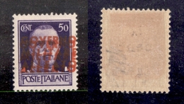 0523 OCCUPAZIONI - NAPOLI/OCC. ANGLO AMERICANA - 1943 - 50 Cent (12b) Con Doppia Soprastampa - Nuovo Con Gomma (300) - Other & Unclassified